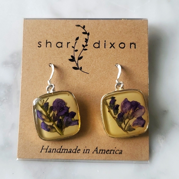 Shar Dixon Pressed Gladiolus Earrings - Picture 1 of 4